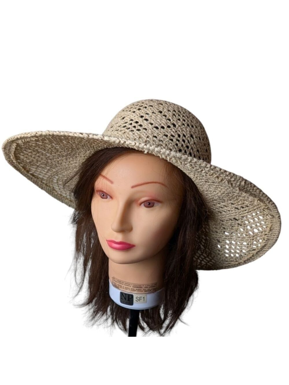 PENN. • Cream Wide-Brim Straw Hat with Airy Weave